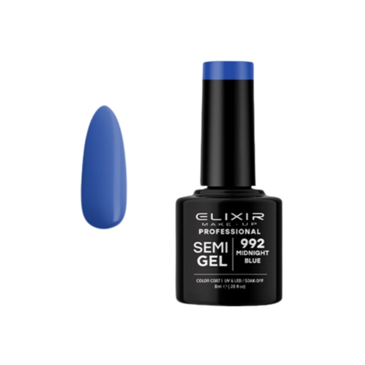 Oja semipermanenta Elixir Make-Up 992 Midnight Blue 8ml