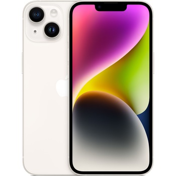 Telefon mobil Apple iPhone 14, 512GB, 5G, Starlight Telefon mobil Apple iPhone 14, 512GB, 5G, Starlight