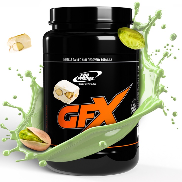 Gainer pentru dezvoltare musculara, GFX-8, Creamy Nougat Pistachio & Hazelnut, 1500g