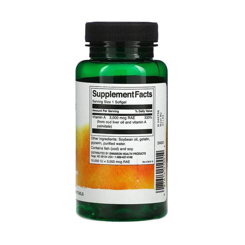 Swanson Vitamina A 10000 Ui 3000 Mcg 250 Capsulas Com O Melhor Preço é - Foto 5