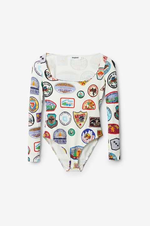 Body dama, Desigual, 301492924, Viscoza, Alb