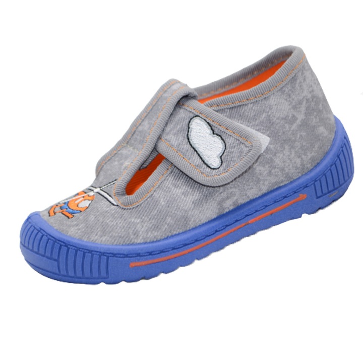 Pantofi din panza pentru baieti 3F F3-G6, Gri 84113