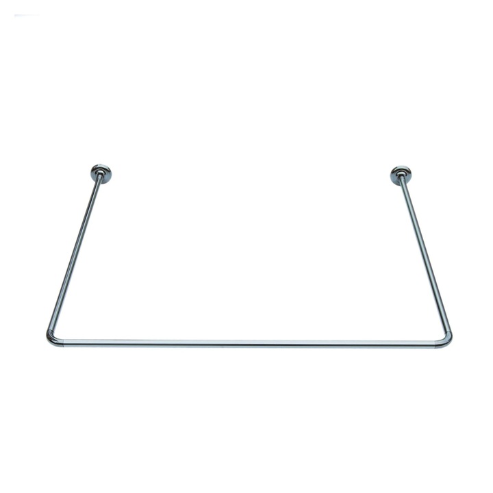 Bara perdea dus aluminiu, 90 x 90 x 90 cm, crom