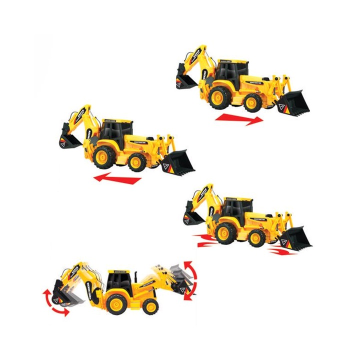 Детски багер Rui Feng, Дистанционно управление, Звук, Пластмаса, 3+ години, Многоцветен