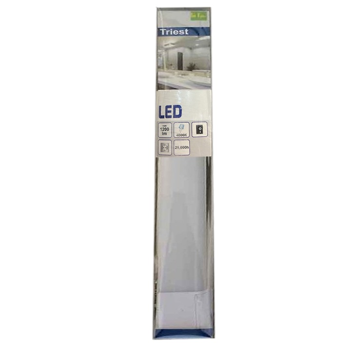 Tub neon, Hi Lite, 68cm, 1200 lm, 15W, Energy A+, 4000K, Cu priza, Alb