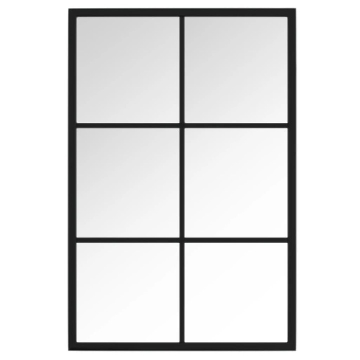 Огледало за стена vidaXL, Черно, 60x40 см, Метал