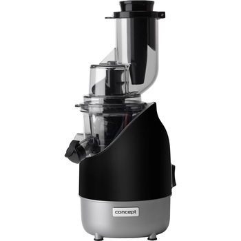 Slow Juicer Concept LO7092, diametru tub 70 mm, Container suc 600ml, container pulpa 600 ml, 200 W, 70rev/min, Negru