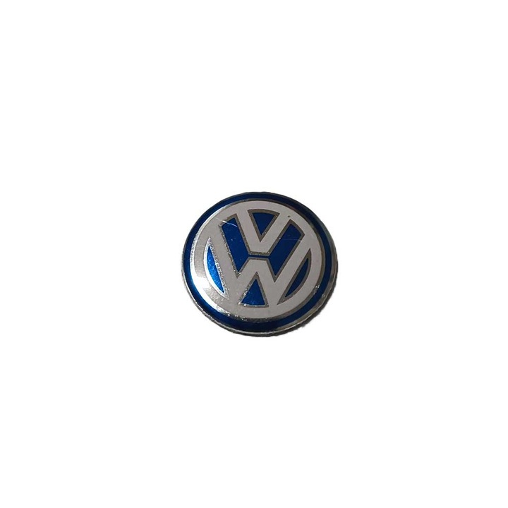 Емблема на ключ VW, син цвят, 14 мм
