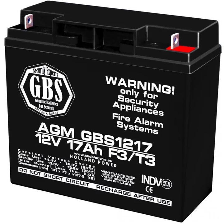 Acumulator AGM VRLA 12V 17Ah