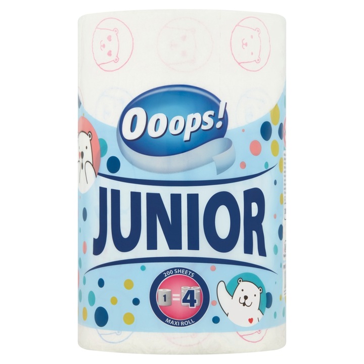 Prosop de hartie junior, Ooops!, 1 rola, 2 straturi