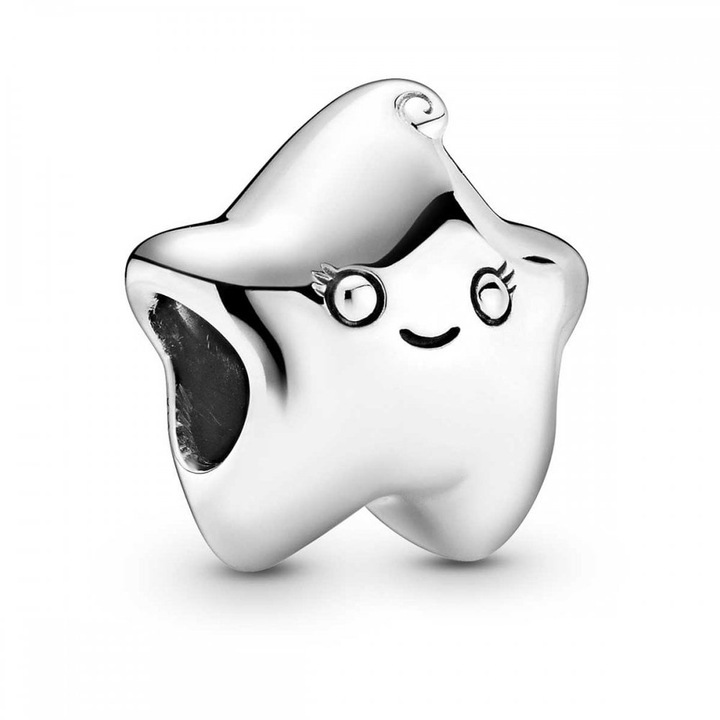 925 ezüst talizmán medál, kompatibilis a Pandora ékszerekkel, Isa csillag