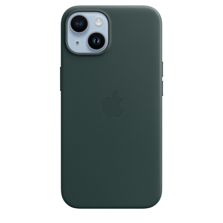 Калъф Apple Leather Case with MagSafe, За iPhone 14, Forest Green