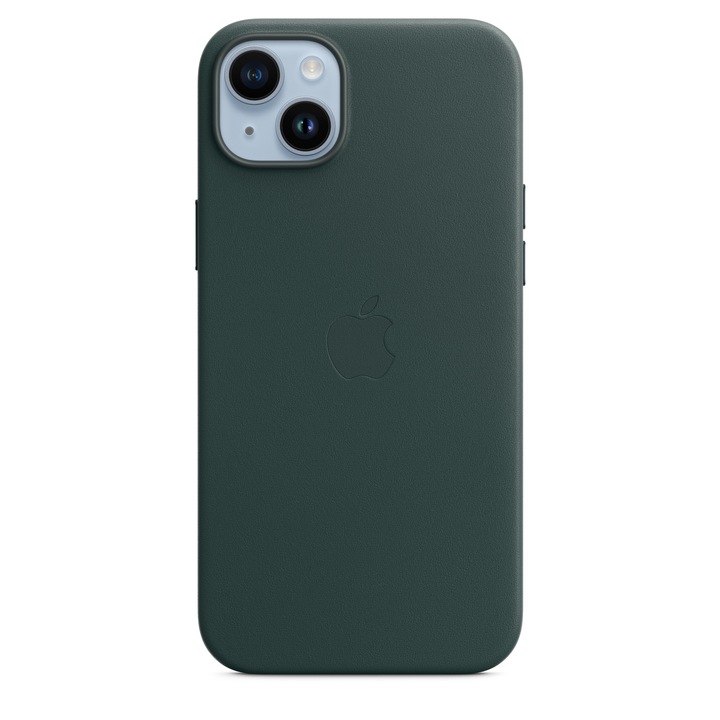 Предпазен калъф Apple Leather Case with MagSafe за iPhone 14 Plus, Forest Green