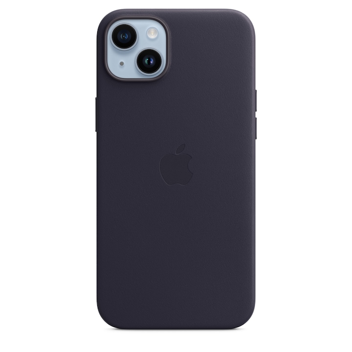 Кожен калъф Apple Leather Case with MagSafe за iPhone 14 Plus, Ink