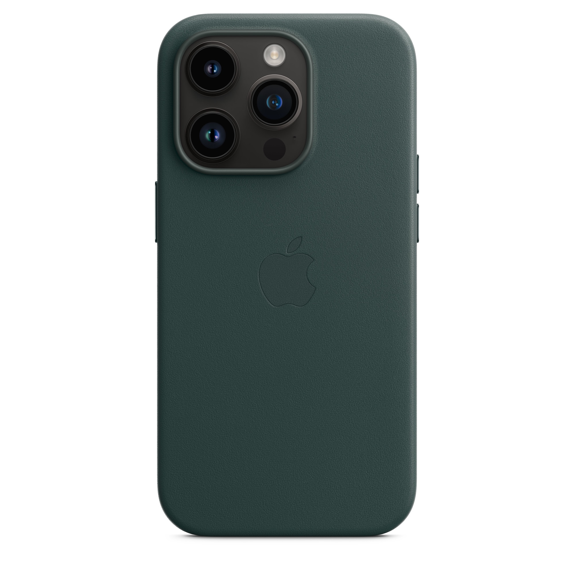 Husa de protectie Apple Leather Case with MagSafe pentru iPhone 14 Pro, Forest Green