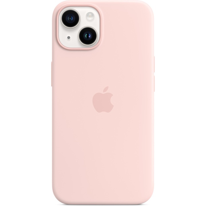 Защитен калъф Apple Silicone Case with MagSafe, За iPhone 14, Chalk Pink
