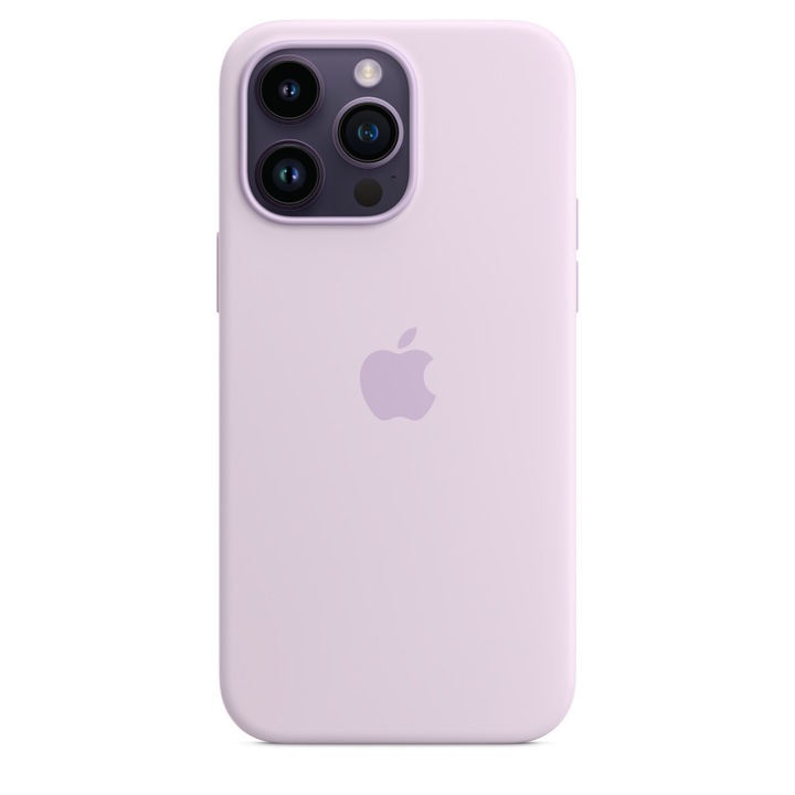 Husa de protectie Apple Silicone Case with MagSafe pentru iPhone 14 Pro Max, Lilac