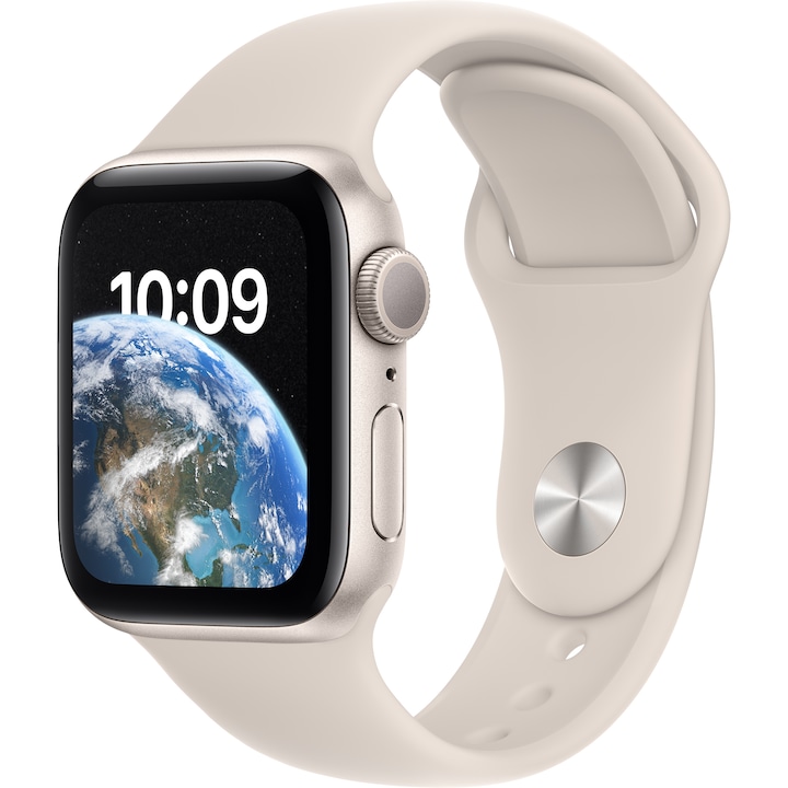 Apple Watch SE2 GPS, 40mm, Csillagfény alumínium tok, Csillagfény sportszíjjal