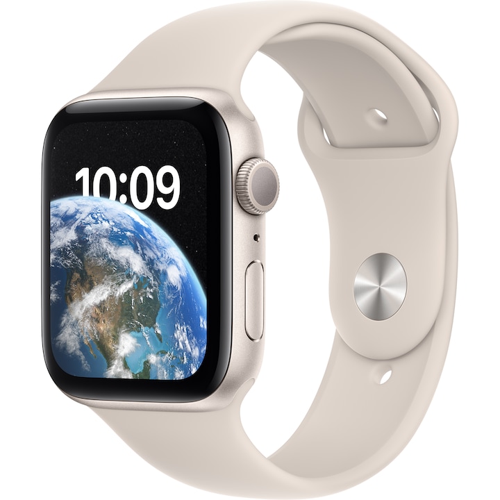 Apple Watch SE2 GPS, 44mm, Csillagfény alumínium tok, Csillagfény sportszíjjal