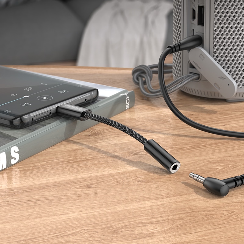 Стерео аудио адаптер USB-C тип-C щепсел към 3,5 мм жак щепсел, 10 см ...