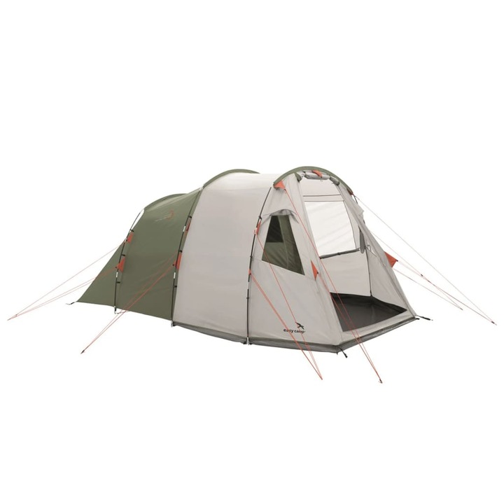Cort tunel „Huntsville 400” pentru 4 persoane Easy Camp, verde si crem