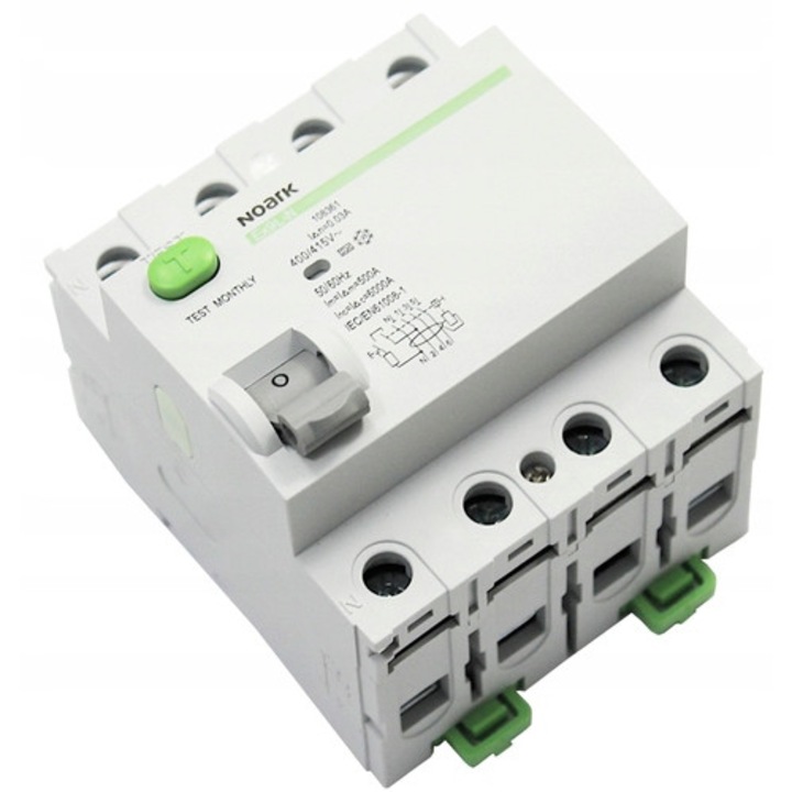 Automata differenciálbiztosíték 108331 Ex9L-N, Noark, 4P, 25A, 30mA