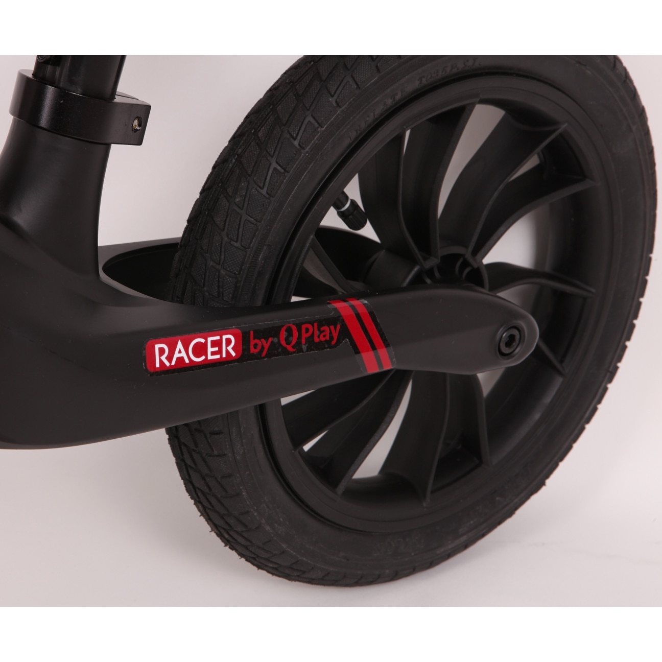 Детски балансиращ велосипед QPlay Racer, магнезиева сплав, 12", черен ...
