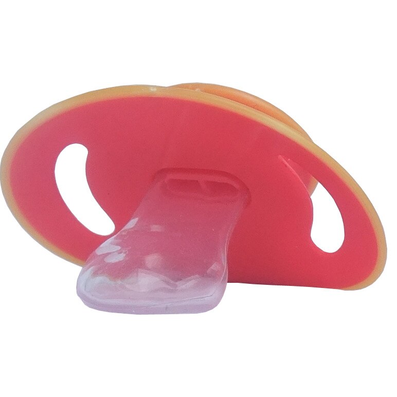 Suzeta silicon Primii Pasi ortodontica, contur rotunjit, 6L+, Rosu