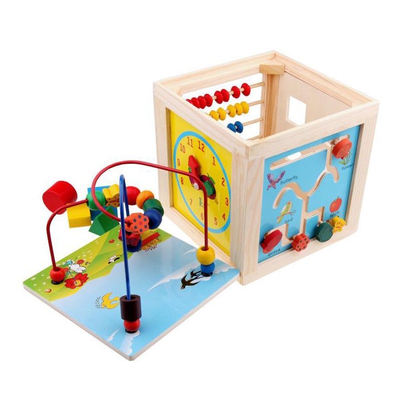 Cub educativ multifunctional 5 in 1, lemn