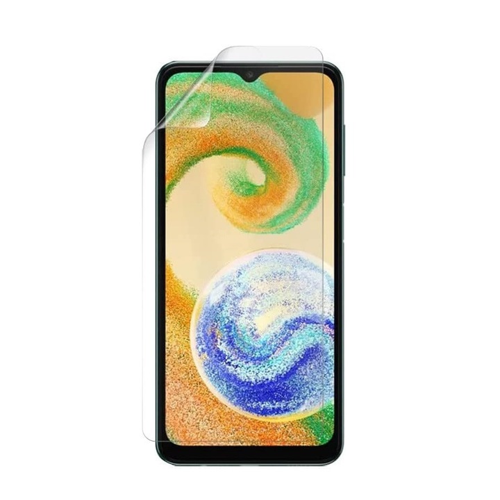 Set folii de protectie Mate, pentru Samsung Galaxy A04s, fata si spate, Anti amprenta, din silicon