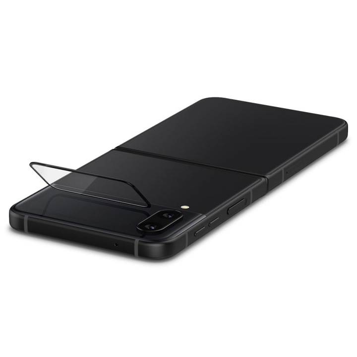 SOHO Kameravédő fólia, Samsung Galaxy Z Flip 4 telefonhoz, 9H biztonsági üveg, fekete