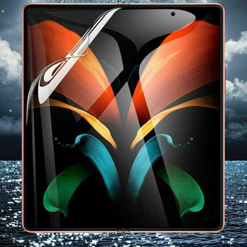 Folie de protectie G-Tech Hydro compatibila cu Samsung Galaxy Z Fold 4, 360 grade, Flexibila, 3 in 1, Hidrogel si Tpu, Transparenta