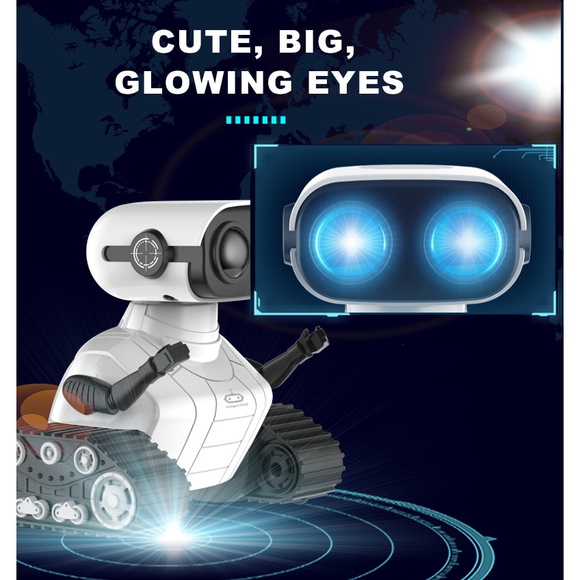 HouDeOS™ Акумулаторни RC робот играчки за деца с музика и LED очи, 12,5 ...