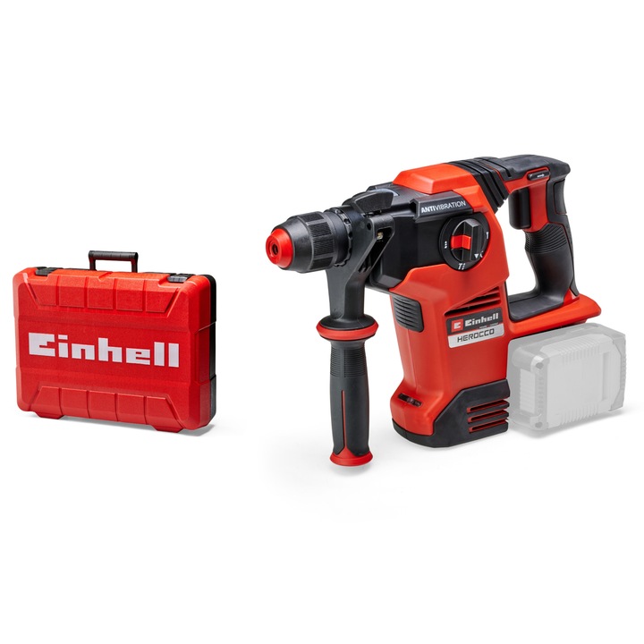 Акумулаторен перфоратор Einhell Professional HEROCCO 36/28, 2x18 V, Технология PXC, Безчетков мотор, 3.2 J, Максимален въртящ момент 29 Nm, 5300 удара/мин, Без батерия/зарядно устройство