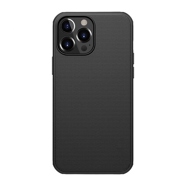Husa din policarbonat cauciucat pentru Apple Iphone 14 Plus, Slim Fit, Premium Quality, Negru