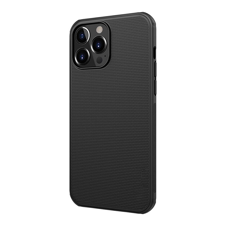Husa din policarbonat cauciucat pentru Apple Iphone 14 Pro, Slim Fit, Premium Quality, Negru