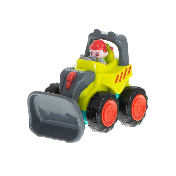 Buldozer de jucarie, Hola Toys, Plastic, 18 Luni+, Multicolor