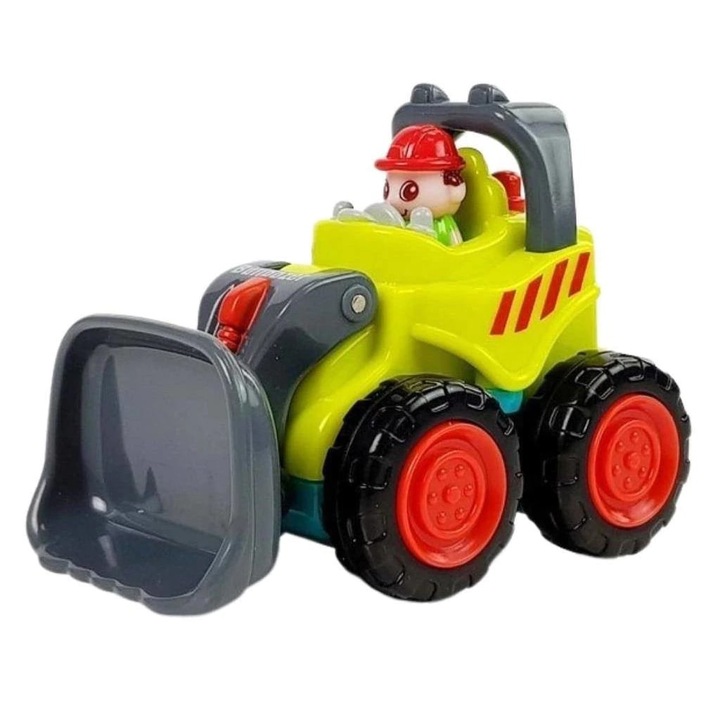 Buldozer de jucarie, Hola Toys, Plastic, 18 Luni+, Multicolor