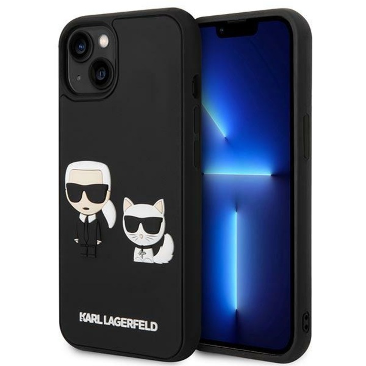 Eredeti tok iPhone 14 Plus Karl Lagerfeld Hardcase Karl & Chupette Ikonik 3D Black