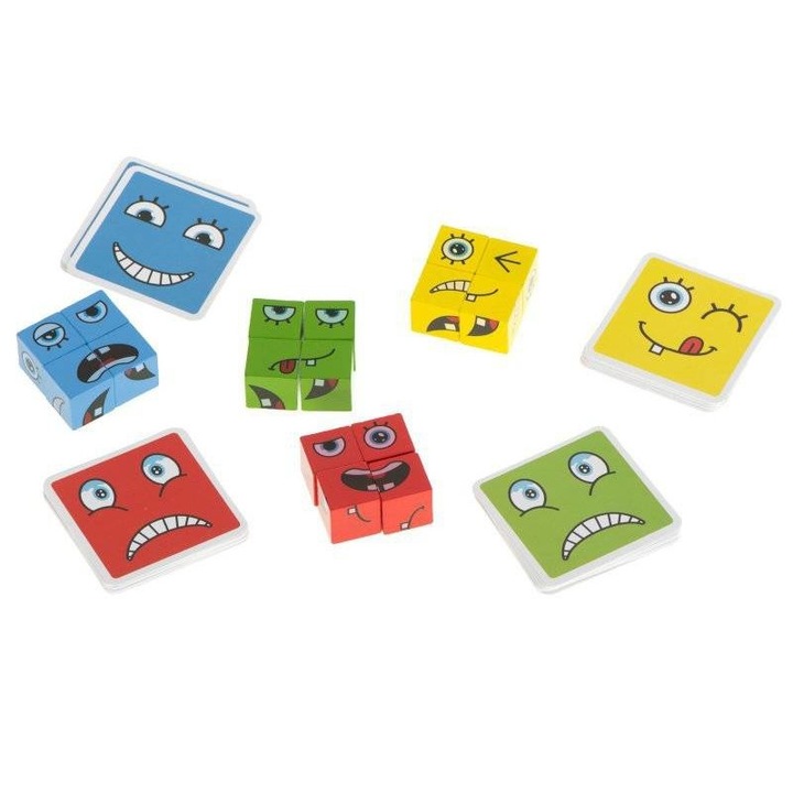 Логическа игра Face Change, KIK, 80 части, 3 години+, Многоцветен