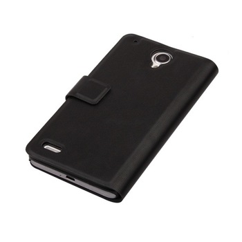 Husa Book Doormoon din piele naturala pentru Lenovo S890, Negru Husa Book Doormoon din piele naturala pentru Lenovo S890, Negru