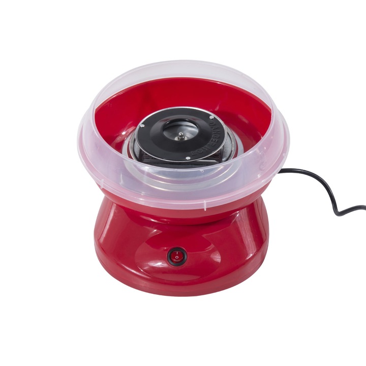 Уред за захарен памук Homcom, Полипропилен/Неръждаема стомана/Алуминий, 450W, Червен