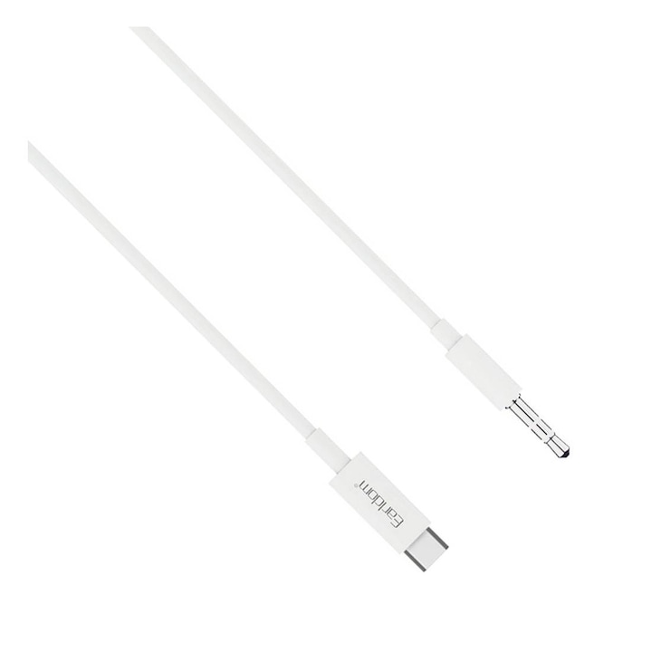 Аудио кабел за музика ET-AUX29, Type-c(м), 3.5mm JACK(м), Бял, 1m