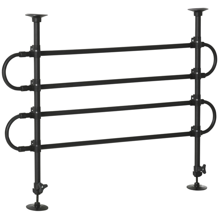 Grila de protectie auto pentru animale de companie, PawHut, 87-135 cm, Negru