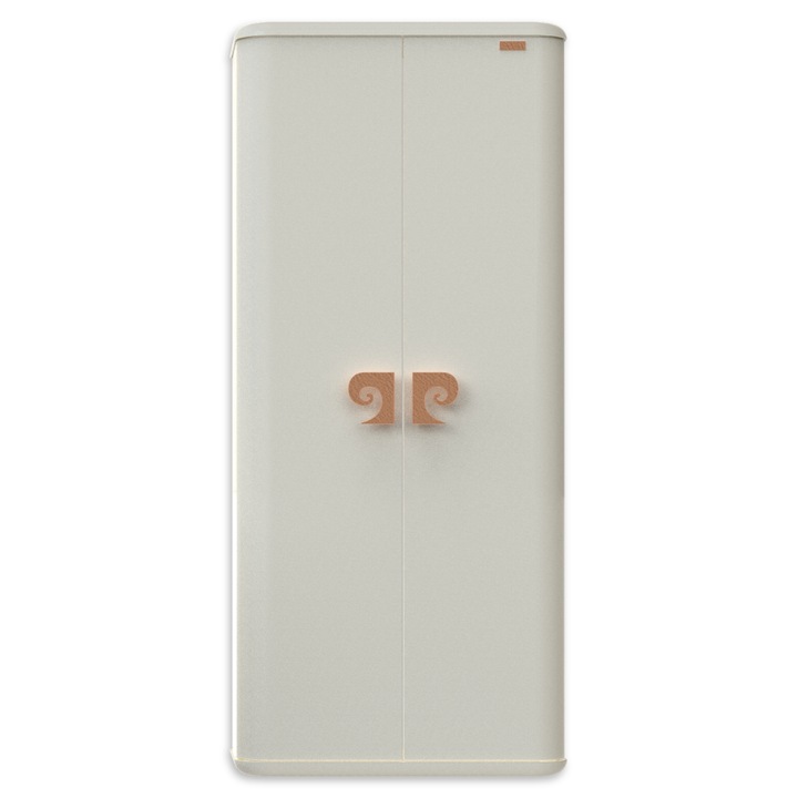 Dulap suspendat Pierre Cardin Eva, 1460 mm, alb-aramiu, mat