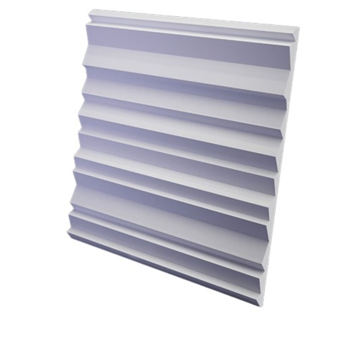 Panou decorativ 3D, Evart 3D, ipsos, Model Zebrano, 50 X 50 cm