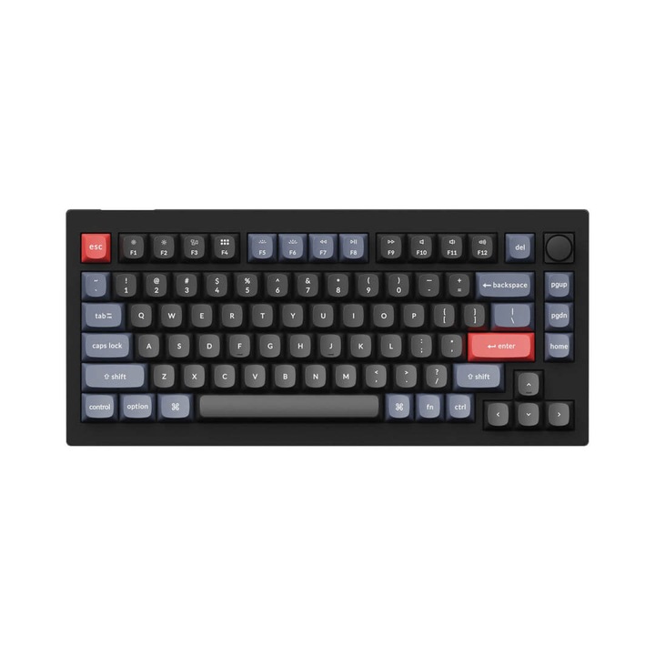 Tastatura Mecanica Gaming Keychron V1 QMK Custom, RGB Keychron K Pro Brown Fully Assembled Knob, Negru