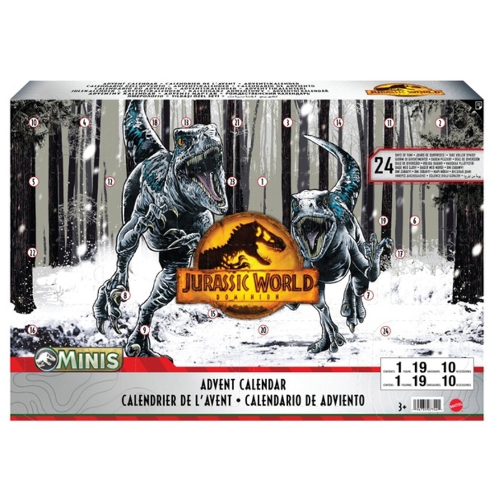 Set figurine Mattel, Jurassic World Advent Calendar, 30 de piese HHW Z