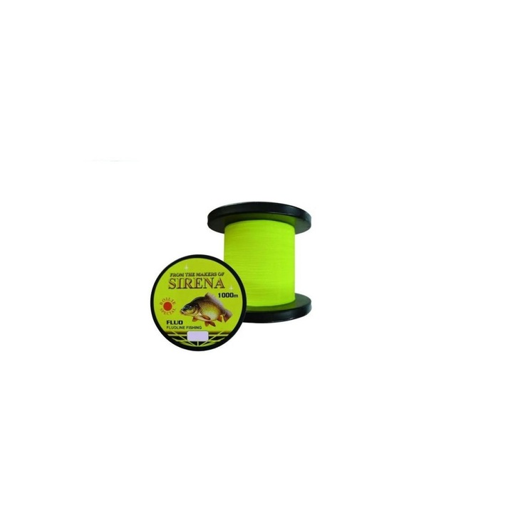 Fir monofilament sirena galben fluo rola de 1000m, 0.30mm, 17kg