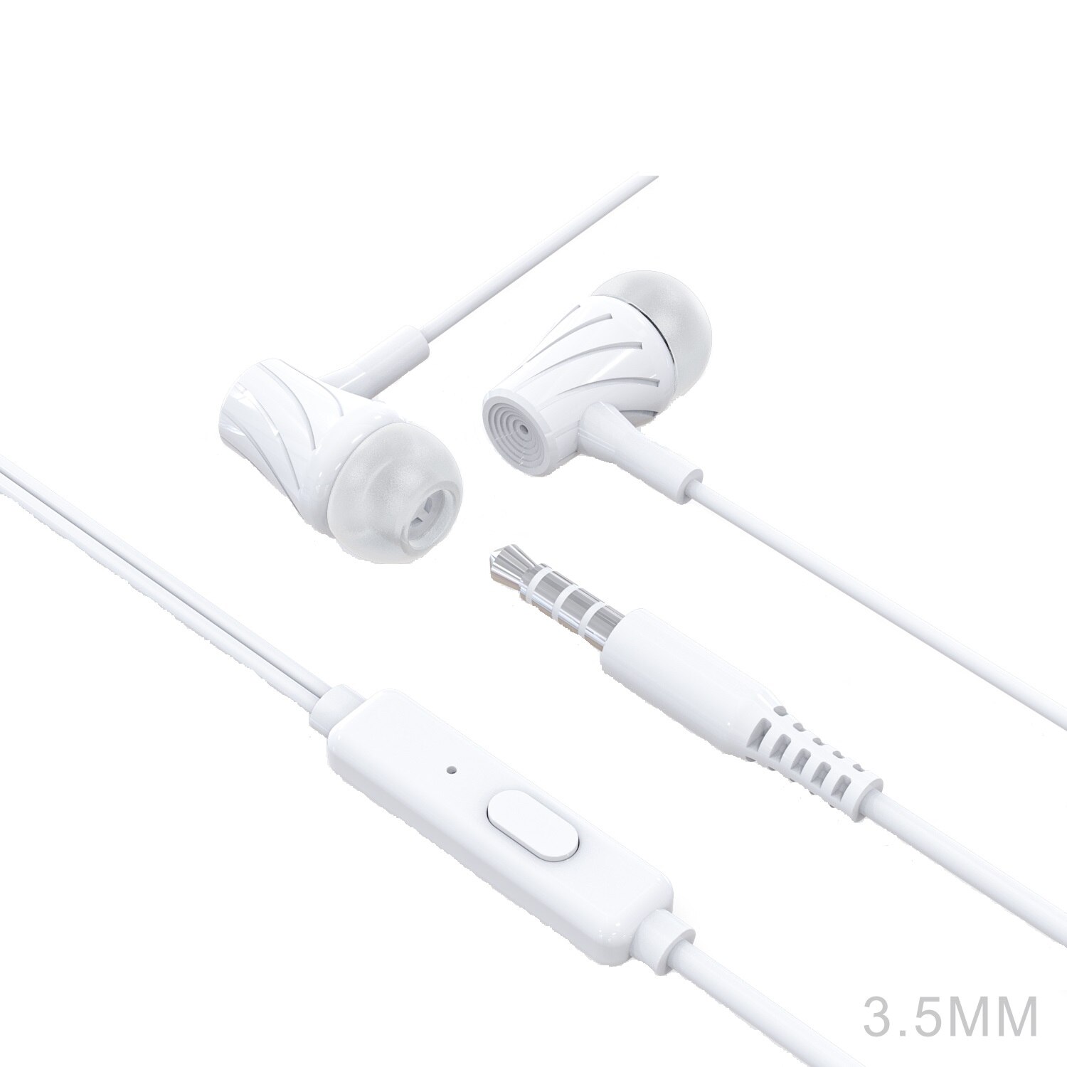 Casti cu microfon, PZX, 1550, 3.5 mm, Alb